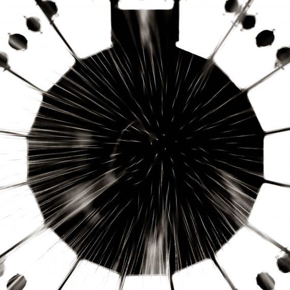 Art abstrait en noir et blanc.