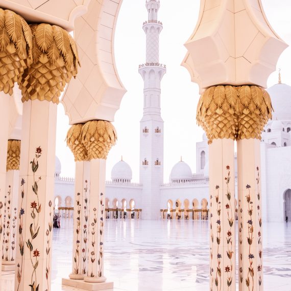 La grande Moquée d'Abu Dhabi.