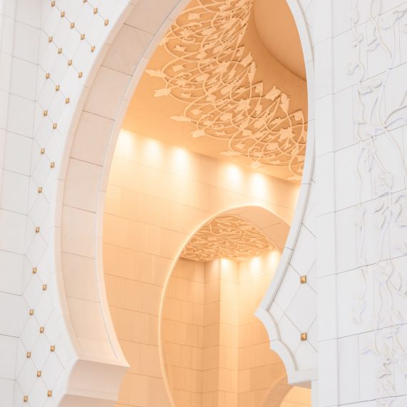 Détail de la grande Moquée d'Abu Dhabi.